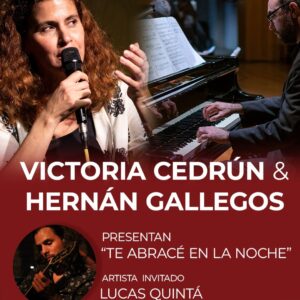 VICTORIA CEDRUN<br>Jueves 20/8<br>Puerta 20.30 hs Show 21.15 hs
