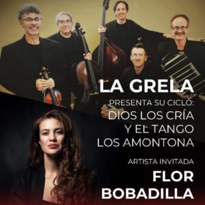 QUINTETO LA GRELA<br>Cantora invitada: Flor Bobadilla Oliva<br>Sábado 16/5<br>Puerta 21 hs Show 21.45 hs