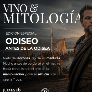 VINO & MITOLOGIA<br>Jueves 16/7 20.30 hs